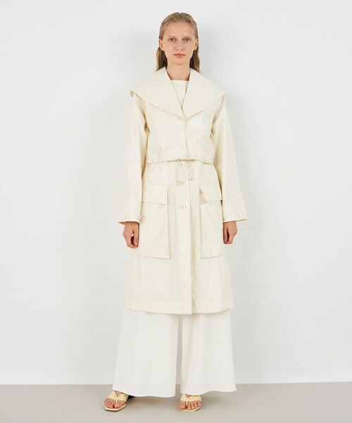 ★DES PRES★コート アウター ライトエクリュコーティング レイヤードコート レディース