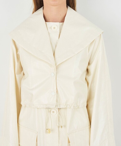 ★DES PRES★コート アウター ライトエクリュコーティング レイヤードコート レディース