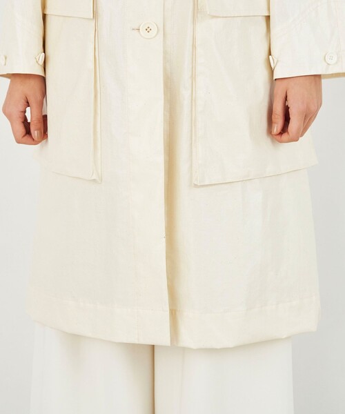 ★DES PRES★コート アウター ライトエクリュコーティング レイヤードコート レディース