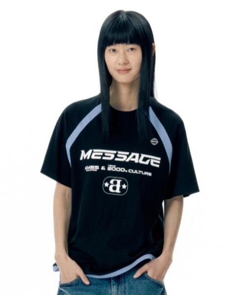 ★AMES-WORLDWIDE★COLLAR TRACK LINE SWEATSHIRT CHA★正規品 AMESーWORLDWIDE tシャツ A'GEM/9 × .kom 「AMES WORLDWIDE