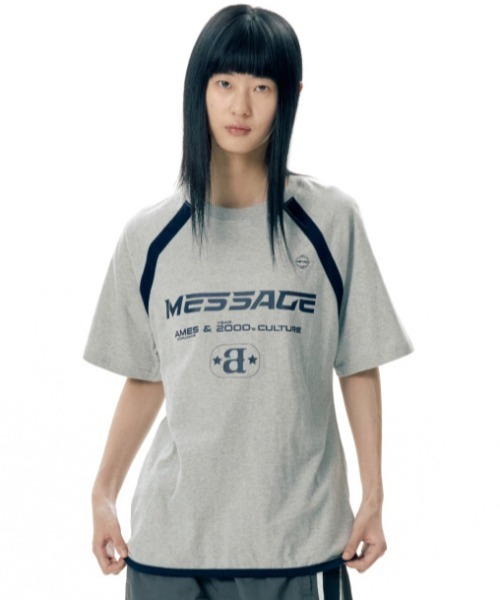 tシャツ A'GEM/9 × .kom 「AMESWORLDWIDE/アメスワールドワイド」 AMES APPLIQUE TEE/アメスアップリケTE A'GEM/9 × .kom 『AMESWORLDWIDE/アメスワールドワイド』 AMES