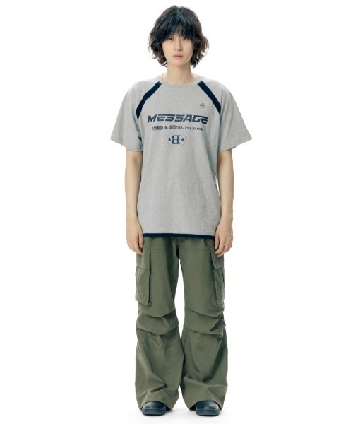 ★AMES-WORLDWIDE★LOGO TYPO RAGLAN SWEATSHIRT BEIGE★正規品 AMES-WORLDWIDE