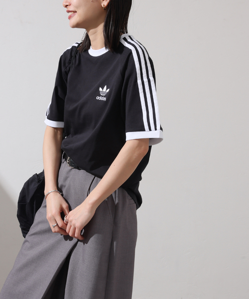 adidas - adidas アディダス Tシャツ レディース adidas tシャツ Tシャツ レディース 「ZOZO限定」Vネック ロゴ