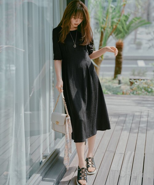 ANY SIS（エニィスィス） ワンピース 「WEB限定」カットジャカード 