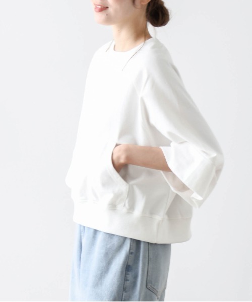tシャツ ワッフルラグラントップス レディース GeeRA tシャツ スナップボタンワッフルクロップドトップス