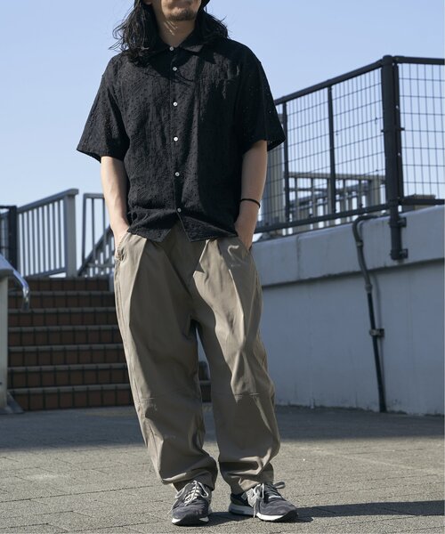 VENCE EXCHANGE パンツ ナチュラルストレッチバルーンパンツ メンズ