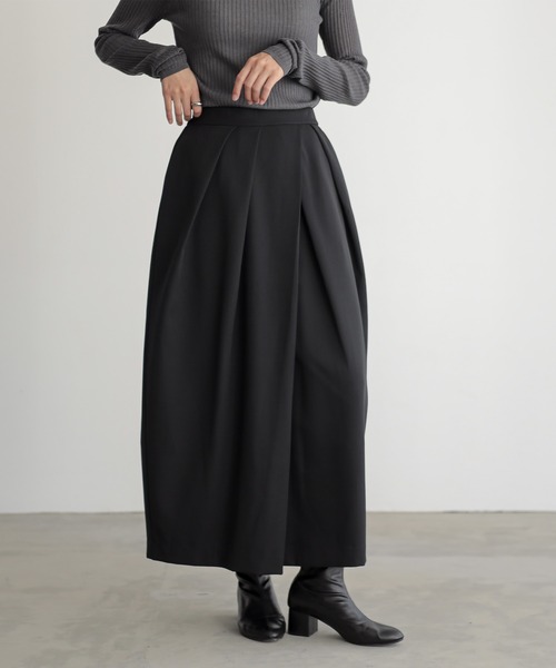 for/c（フォーシー） ロング スカート 「セットアップ対応」変形タック