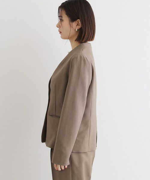 THE SHOP TK ジャケット ノーカラージャケット 「セットアップ可