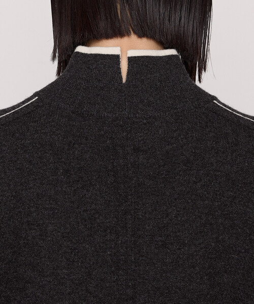 カシミヤ配色ニット プルオーバー COMME CA ニット セーター カシミヤ配色ニット プルオーバー