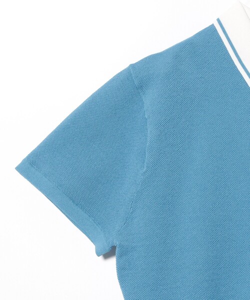 ポロシャツ ポロ PURPLE LABEL / 麻混 白襟 ニット レディース BEAMS GOLF ポロシャツ ポロ PURPLE LABEL / 麻混 白襟 ニット