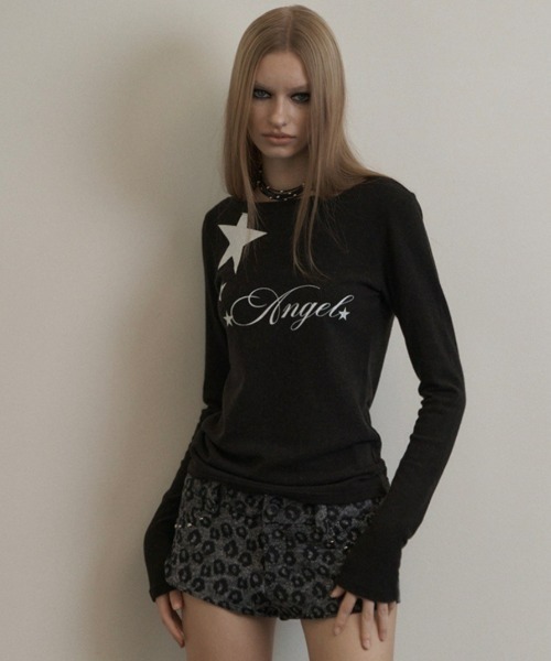 tシャツ 「SETUP‐EXE」ANGEL BOATNECK TOP レディース