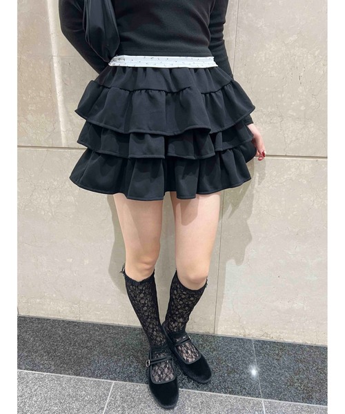 送料関税込【3.1 Phillip Lim】フラウンスハンカチミニスカート バイカースカート | 3.1 Phillip Lim (Women)/スリーワン