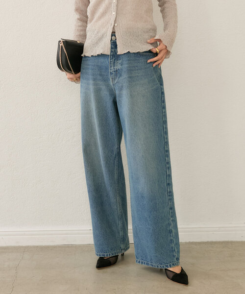 ジーンズ デニム デニムパンツ 「MONN.:.(モン)」SEMI LOOSE DENIM レディース
