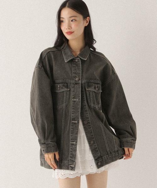 Heather デニムジャケット gジャン Denim Middle Jacket 320016