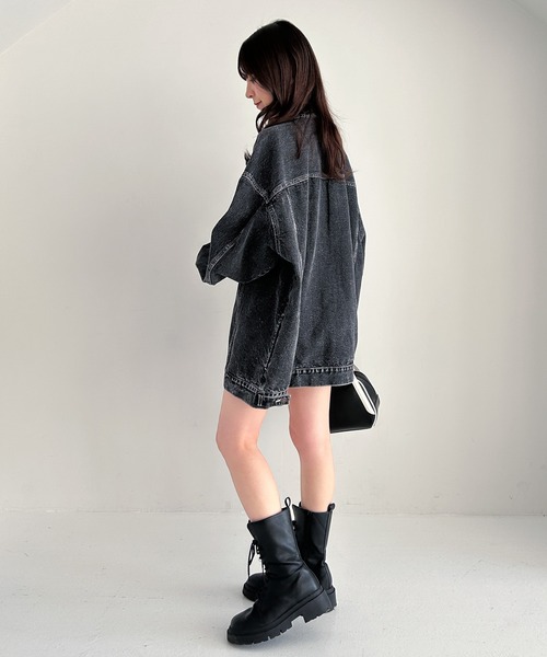Heather デニムジャケット gジャン Denim Middle Jacket 320016