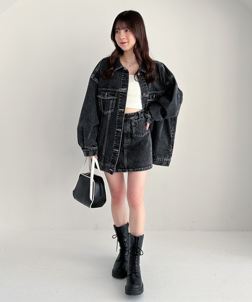 Heather デニムジャケット gジャン Denim Middle Jacket 320016