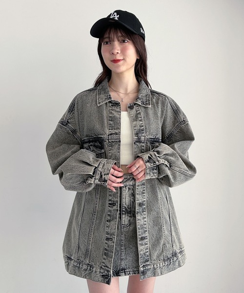 Heather デニムジャケット gジャン Denim Middle Jacket 320016