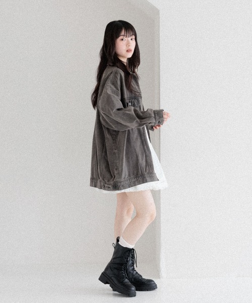 ジャケット・アウター Heather Denim Middle Jacket 予約】Denim Middle Jacket | [公式]ヘザー（Heather）通販