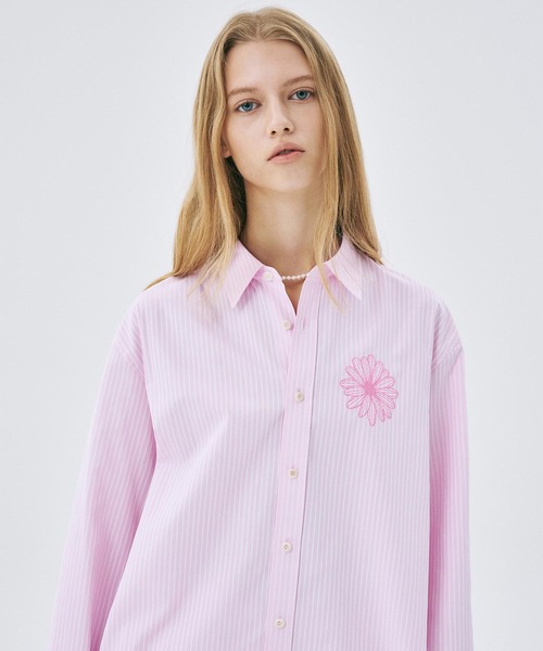 ブラウス シャツ COTTON SHIRT STRIPE レディース