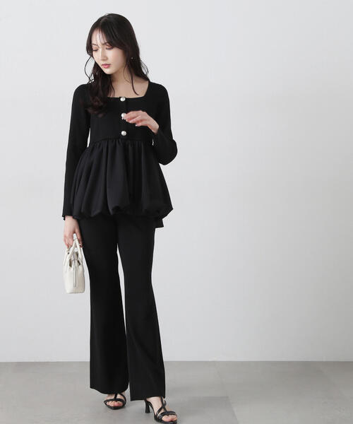[国内発送] SANDRO★ニットフレアーパンツ SANDRO リブ編みニット フレアパンツ | THE OUTNET (アウトネット)