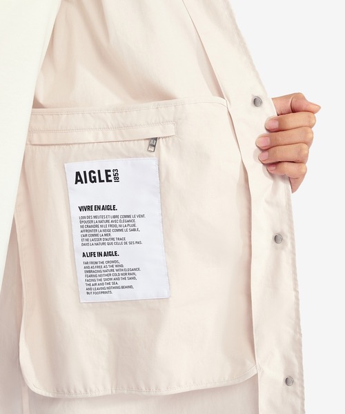 AIGLE パーカー マウンテンパーカー UVカット オーガニックコットン 