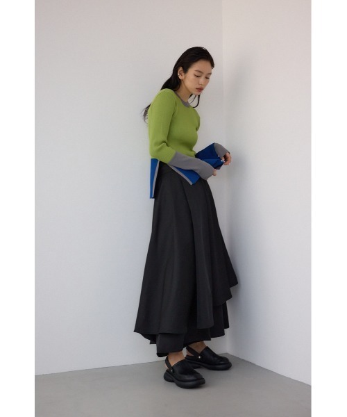 PLUS AZUL Plus スカート PLUS（AZUL BY MOUSSY） スカート 「PLUS」パネルドレープ