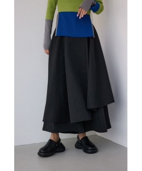 PLUS（AZUL BY MOUSSY） スカート 「PLUS」タックドレープワイド