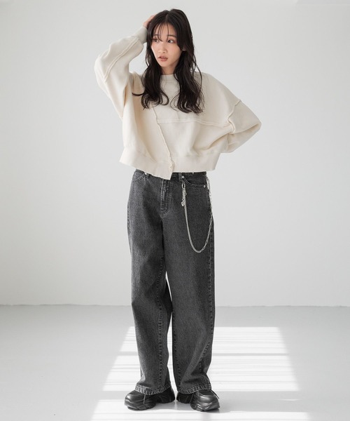 [LOWRYS FARM] тренировочный cut and sewn 1 серый женский 
