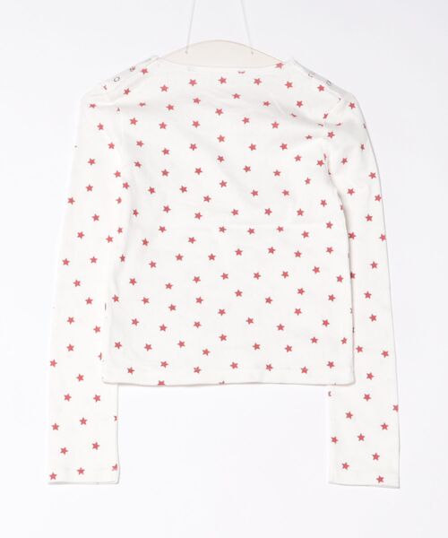 TINA：JOJUN tシャツ ショルダー開き スタープリントロンT