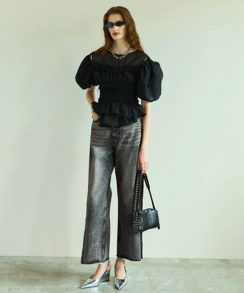 MAISON SPECIAL ブラウス シャツ 2way Sleeve Ruffle Blouse