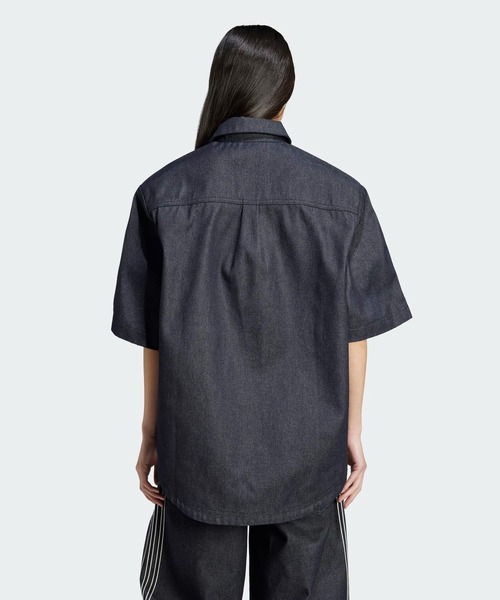 adidas ブラウス シャツ デニム半袖シャツ / アディダス