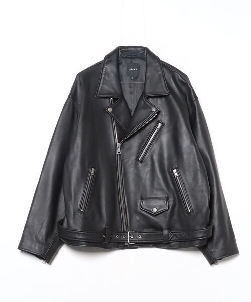 BEAMS（ビームス） レザージャケット MEDIUM ブラック メンズ