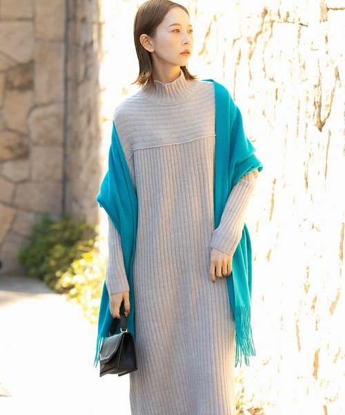 URBAN RESEARCH ROSSO WOMEN」 ニットワンピース FREE パープル