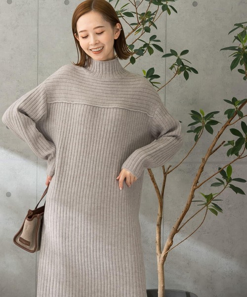 URBAN RESEARCH ROSSO WOMEN」 ニットワンピース FREE パープル