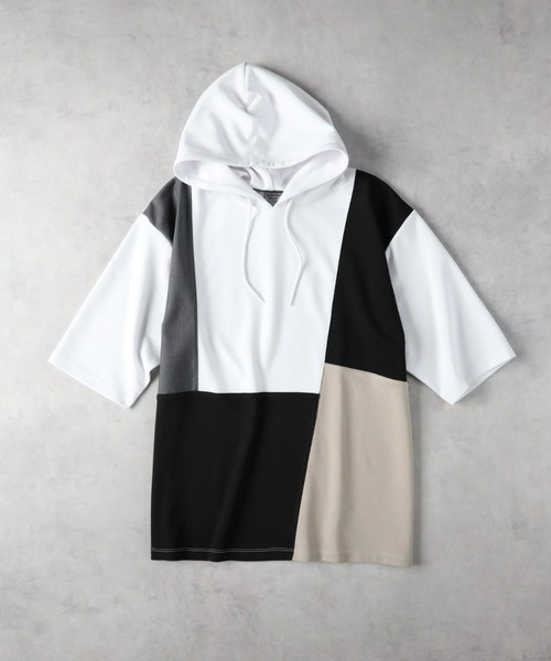 BinTRoLパーカー　Tシャツ Right-on（ライトオン） tシャツ Other(ソノタ)ポンチ切替5分袖T