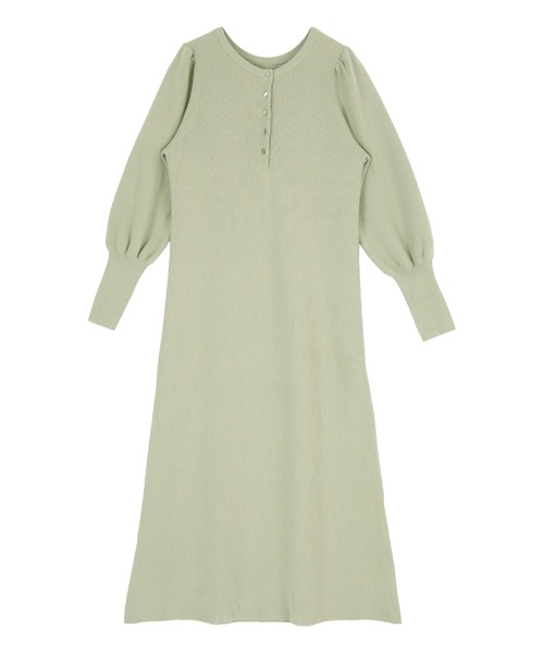 「titivate」 ニットワンピース M ライトグリーン レディース_画像4