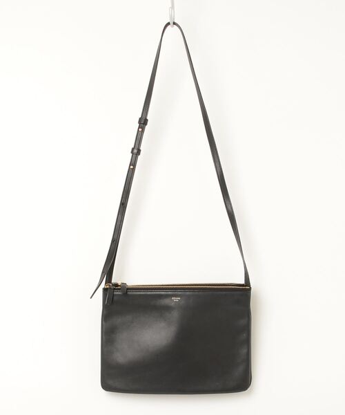 CELINE ブラックショルダーバッグ CELINE セリーヌ バッグ レディース ブランド ショルダーバッグ