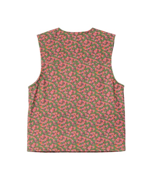 Stussy ベスト　グリーン 中古・古着通販】stussy (ステューシー) フリースリバーシブル