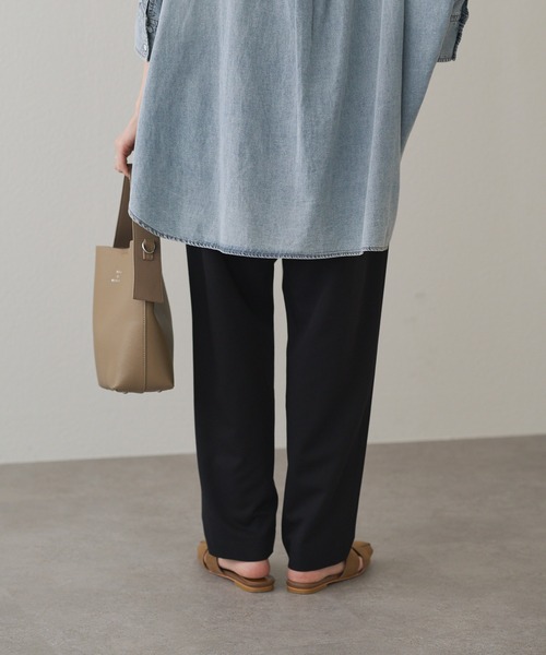 スラックス パンツ ワンタックストレッチスリムパンツ レディース | pual ce cin | 15