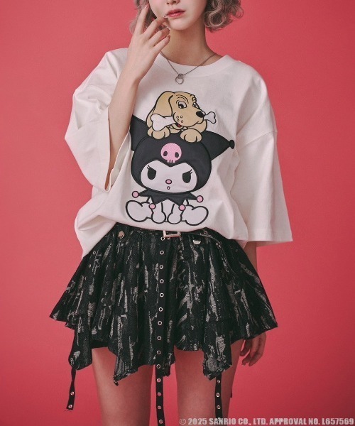 GALFY tシャツ 「GALFY×KUROMI」クロミちゃんとGALFYの半袖TEE