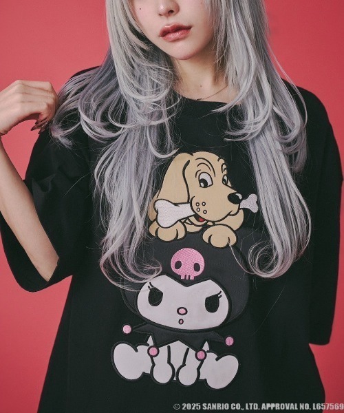 GALFY tシャツ 「GALFY×KUROMI」クロミちゃんとGALFYの半袖TEE
