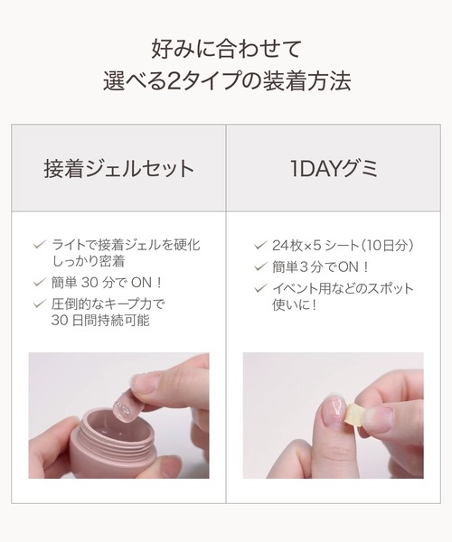 Anail ネイルチップ ネイルシール 3D水光ネイルホワイトマグネット