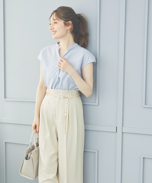 12Twelve Agenda - 【新品】12Twelve Agendaブラウス ラメストライプフレンチスリーブ 12Twelve Agenda - 【新品】12Twelve Agendaブラウス ラメ