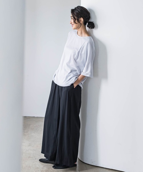 tシャツ トリコットシフォンカットソー「洗濯機で洗える」 レディース la.f tシャツ トリコットシフォンカットソー「洗濯機で洗える