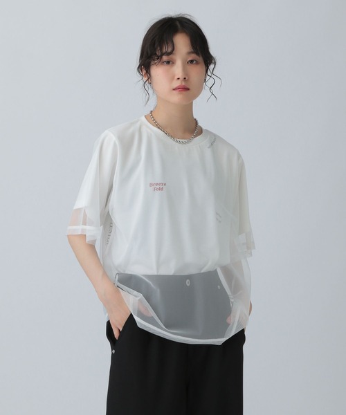 LEPSIM（レプシィム） tシャツ チュール重ねロゴプリントT 574399