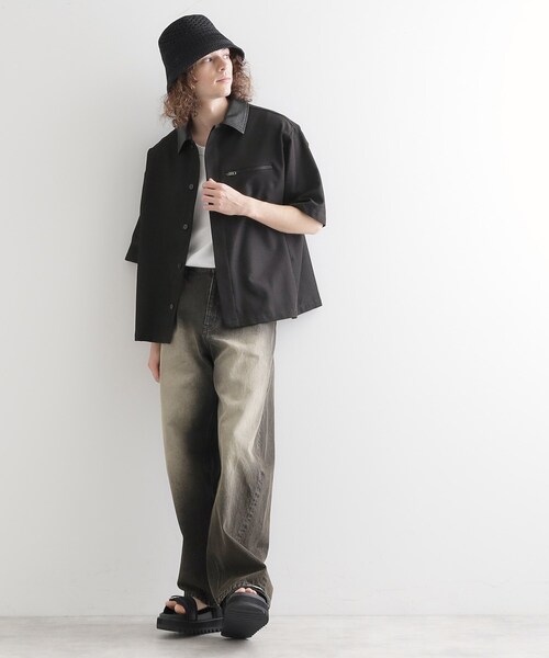tk.TAKEO KIKUCHI（ティーケータケオキクチ） シャツ 半袖 衿配色