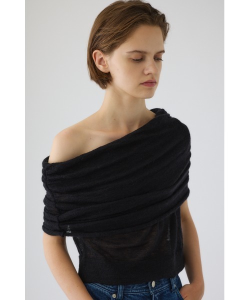 RIM.ARK ニット セーター 入学式 Off shoulder compact tops オフ 
