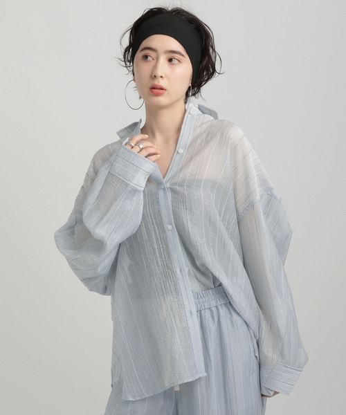 GEORGE'S ストライプビッグシャツ 新品タグ付き 完売 Niko and… GEORGE'S ストライプBIGシャツ