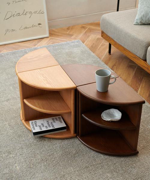 journal standard Furniture 家具 PORTO QUARTER TABLE natural