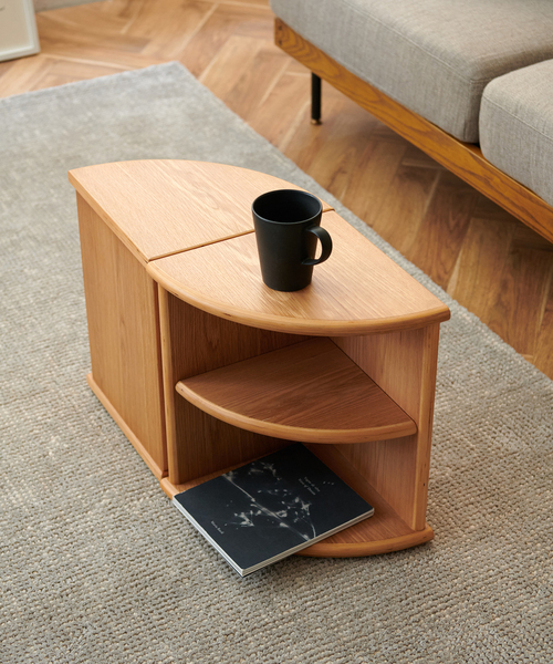 journal standard Furniture 家具 PORTO QUARTER TABLE natural